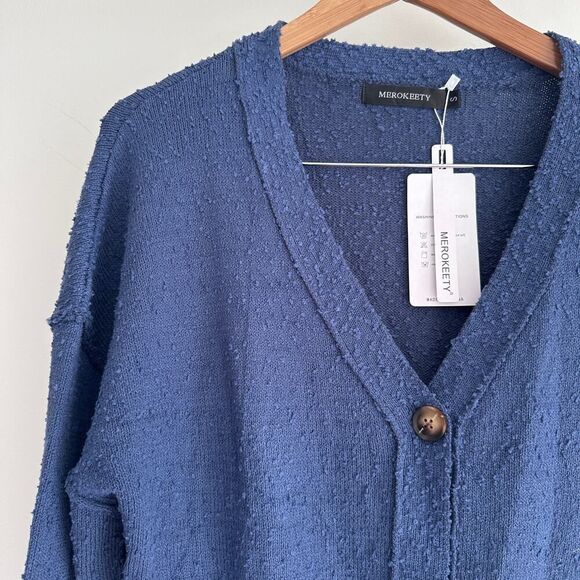 Fuzzy cardigan Sweater button front - Picture 7 of 11